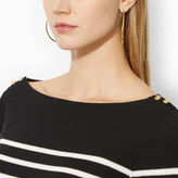 Thumbnail for your product : Ralph Lauren Metallic-Striped Boatneck Top