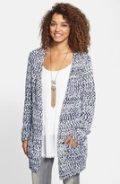 Thumbnail for your product : Woven Heart Oversize Marled Open Cardigan (Juniors)