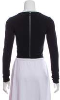 Thumbnail for your product : Alice + Olivia Long Sleeve Crop Top