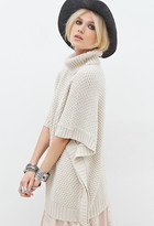 Thumbnail for your product : Forever 21 Turtleneck Poncho Sweater