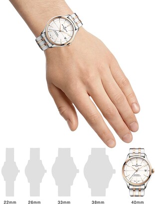 Baume & Mercier Clifton Baumatic Stainless Steel & Rose Gold Capped Bracelet Chronometer Watch