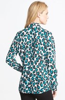 Thumbnail for your product : Foxcroft Animal Print Fitted Shirt (Regular & Petite)