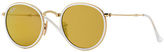 Thumbnail for your product : Ray-Ban Folding Wired Round Sunglasses