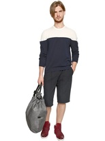 Thumbnail for your product : Giorgio Armani Two Tone Cotton Blend Sweater