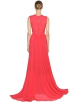 Thumbnail for your product : Elie Saab Embellished Tulle & Silk Georgette Dress