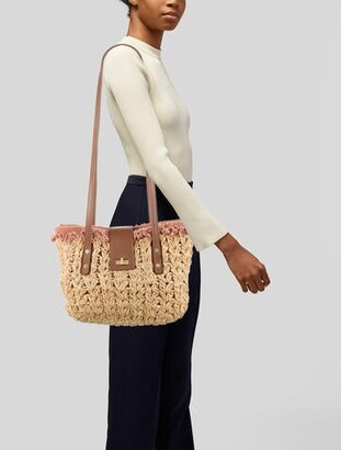 Chanel Mademoiselle Lock Straw Tote - ShopStyle