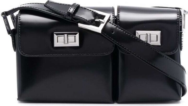Baby billy black semi patent leather bag, Designer Collection