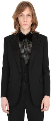 Saint Laurent Wool Crepe Tuxedo Jacket