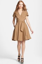 Thumbnail for your product : Diane von Furstenberg 'Kaley' Pleated Cotton Blend Wrap Dress