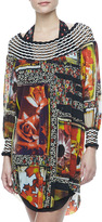 Thumbnail for your product : Jean Paul Gaultier Floral-Print Long-Sleeve Coverup, 245 Caracas