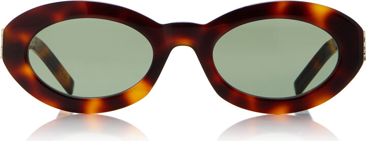 Saint Laurent Round-Frame Acetate Sunglasses