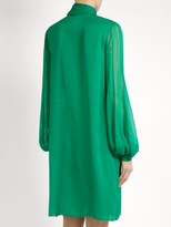Thumbnail for your product : By. Bonnie Young - Neck-tie Silk-chiffon Dress - Green