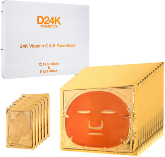 D24K by D'OR D'or 24K 2.12Oz (X18) 18-In-1 Vitamin C Face & Eye Mask Set (1 Year Supply)