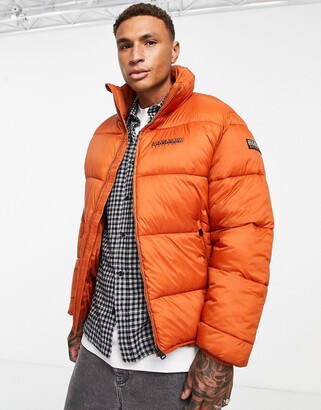 Rust orange puffer jacket Clearance