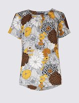 Thumbnail for your product : M&S Collection Floral Print Short Sleeve Shell Top