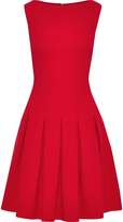 Thumbnail for your product : Oscar de la Renta Pleated Wool-blend Crepe Dress