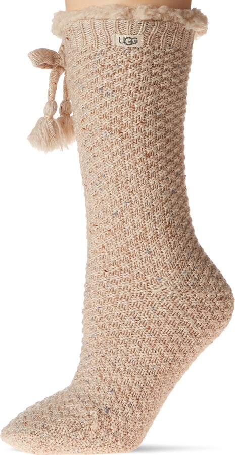UGG NESSIE Ladies Fleece Lined Socks Oatmeal - ShopStyle