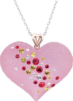 Swarovski pink heart pendant, Women's Fashion, Accessories on Carousell