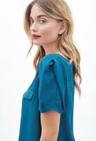 Thumbnail for your product : Forever 21 Contemporary Sheer Woven Blouse