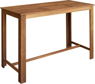 Union Rustic Bar Table Stable Dining Table Solid Acacia Wood with Oil Finish 41.3''H x 59.1''L x 27.6\