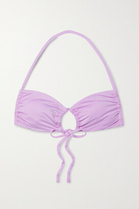 BONDI BORN Gia Cutout Bikini Top - Purple