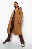 Thumbnail for your product : boohoo Balloon Sleeve Oversized Trench Coat