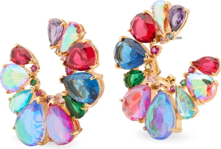 kate spade new york Shine Me Up Fan Hoops