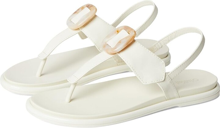 OluKai La'I T-Bar Women's Shoes White Sand/White Sand : 11 B - Medium, Synthetic