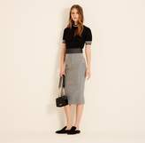 Thumbnail for your product : Amanda Wakeley Herringbone Pencil Skirt with Lace Detail