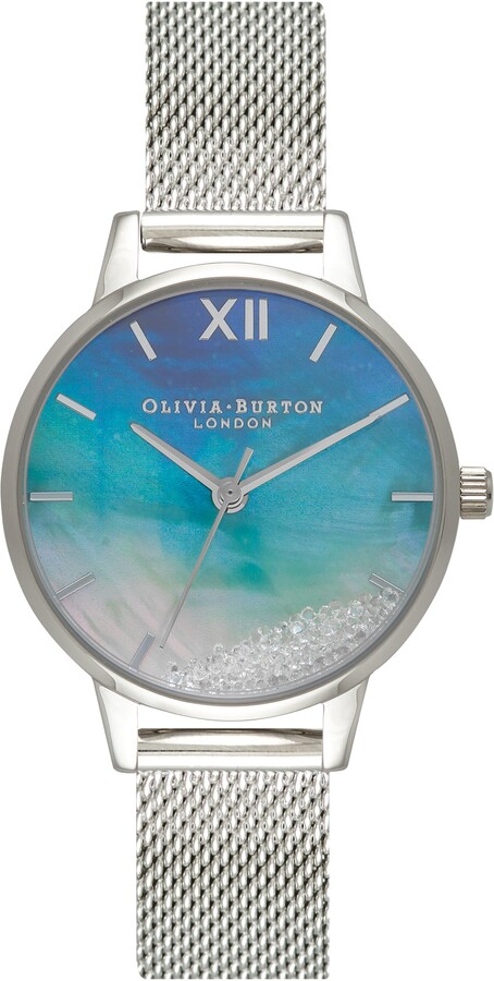 Olivia Burton Women's Under The Sea Gold-Tone Stainless Steel Mesh Bracelet Watch 34mm