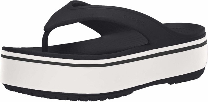 crocs platform flip flops