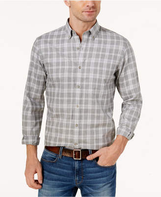 Club Room Men's Gray Plaid Shirt, Created for Macy's