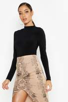 Thumbnail for your product : boohoo Snake Print Twist Front Midi Skirt