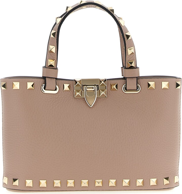Valentino Garavani Rockstud Mini Bag in Beige - ShopStyle