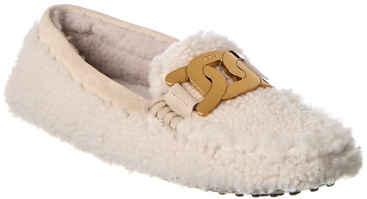 Tod's Shearling loafers - ShopStyle
