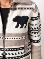 Thumbnail for your product : Parajumpers Intarsia-Knit Zip-Up Cardigan