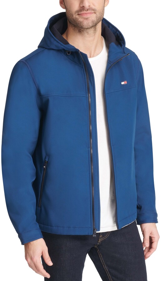 tommy hilfiger men's hooded soft shell jacket