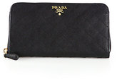 Thumbnail for your product : Prada Quilted Saffiano Zip-Around Wallet