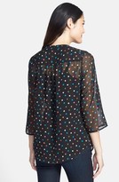 Thumbnail for your product : Chaus 'Floating Squares' Print Pintuck Blouse