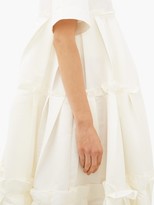 Thumbnail for your product : Maison Rabih Kayrouz Asymmetric-pleat Faille Gown - Ivory