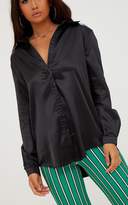 Thumbnail for your product : PrettyLittleThing Chartreuse Satin Button Front Shirt