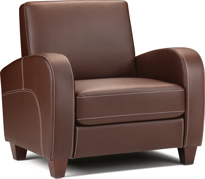 Dunelm Vivo Faux Leather Chair Brown ShopStyle Armchairs & Recliners