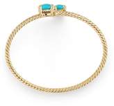 Thumbnail for your product : David Yurman Châtelaine Bypass Bracelet with Turquoise & Diamonds in 18K Yellow Gold