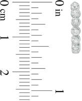 Thumbnail for your product : Zales 1/3 CT. T.W. Diamond Beaded Hoop Earrings in 10K White Gold