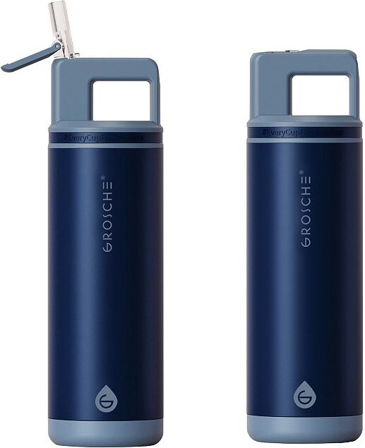 Grosche ALPINE Flip 'N Sip Insulated 20-oz. Leakproof Water Bottle with Straw 2-pk.