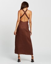 Thumbnail for your product : AERE - Women's Brown Maxi dresses - Cross Back Maxi Dress - Size 16 at The Iconic