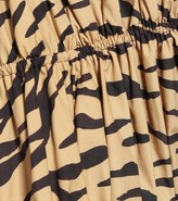 Thumbnail for your product : REJINA PYO Eve tiger-print cotton midi skirt