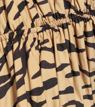 REJINA PYO Eve tiger-print cotton midi skirt