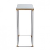 Thumbnail for your product : The Well Appointed House Arteriors Windsor Smith Pax Console Table with Etched Polished Brass Details & Polished Nickel Frame