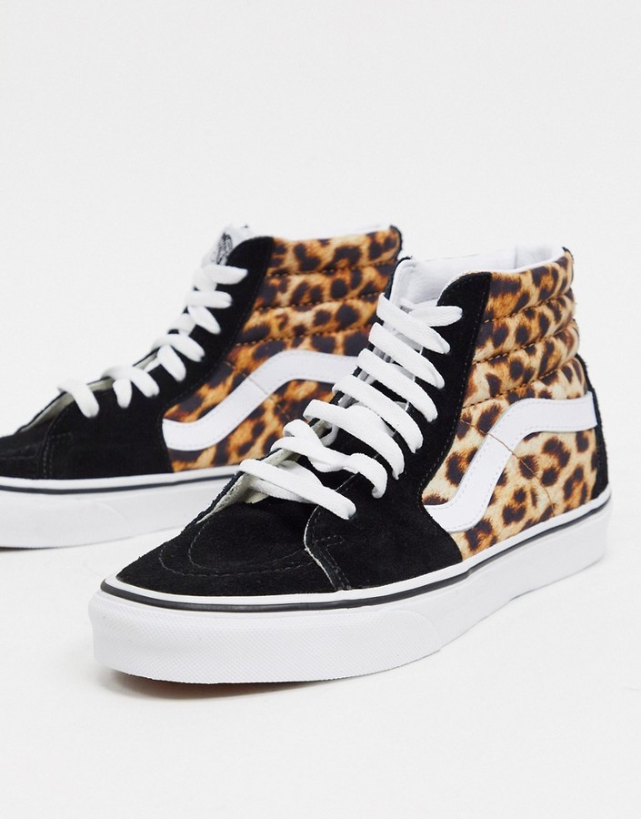 Vans Sk8-Hi sneakers in leopard print - ShopStyle
